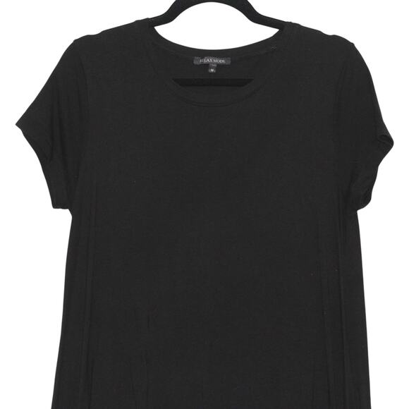 Beach Vibe Black Flowy Loose Midi Dress Size Medium - Picture 3 of 6